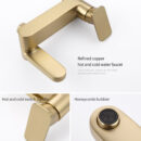 Brass Bathtub Faucet Wall-mounted Hot and Cold Hotel Home Shower Set ZY1007 - Image 12