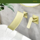 Brushed Gold Brass Waterfall Concealed Basin Faucet Hot and Cold Washbasin Faucet AM1028 - Image 5