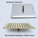 Brushed Gold Recessed Concealed Brass Canopy Rain Shower Head Full Shower System AL2001 - Image 4