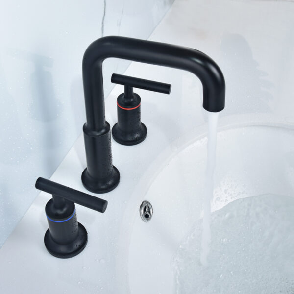 Plastic RV / Mobile Home Kitchen Faucet – Double Handle, Two-Hole Installation (Hot & Cold)