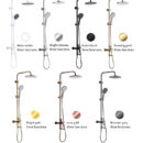 European Style Hotel & Home Gold Hot and Cold Water Bathroom Shower Set LM2302 - Image 6