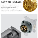 Concealed Basin Faucet with Wall Embedded Water Outlet Hot and Cold Washbasin Faucet AM2404 - Image 5