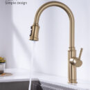 Kitchen Pull Out Faucet Stainless Steel Sink Retractable Anti Splash Hot and Cold Faucet CF2403 - Image 2