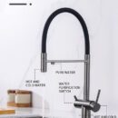 Stainless Steel Kitchen Sink Faucet with Water Purifier Pull Out Hot and Cold Dual Purpose Single Hole Faucet CF2501 - Image 4