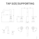 European Style Three Hole Basin Faucet Double Handle Hot and Cold Bathroom Washbasin Faucet FT1017 - Image 4