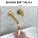 Concealed Faucet Bathroom Black Hot and Cold Water Embedded Basin Faucet AM1015 - Image 2