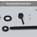 Concealed Faucet Bathroom Black Hot and Cold Water Embedded Basin Faucet AM1015 - Image 5