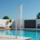 stainless steel outdoor swimming pool hot and cold dual control floor standing shower faucet set hw2502