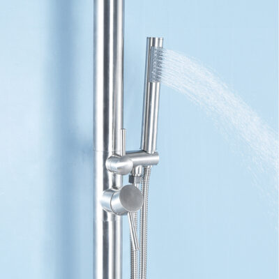 Stainless Steel Outdoor Floor-Standing Rain Shower Column Set For Villa Pool Bath Center Beach HW1001 - Image 6