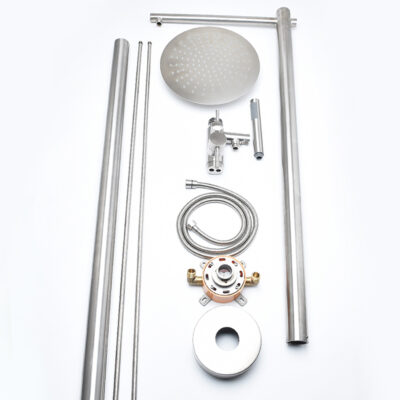 Stainless Steel Outdoor Floor-Standing Rain Shower Column Set For Villa Pool Bath Center Beach HW1001 - Image 8