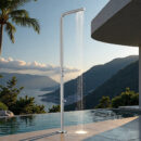stainless steel outdoor swimming pool hot and cold dual control floor standing shower faucet set hw2502