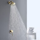 stainless steel simple concealed wall mounted shower set brushed gold shower head la2004