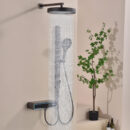 all copper hot and cold multifunctional digital display household shower waist spray shower faucet shower set lm2539