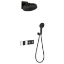 all copper thermostatic concealed wall mounted shower set bathroom embedded waterfall big top spray digital display shower al2518