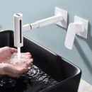 all copper multifunctional concealed basin faucet in wall hot and cold bathroom cabinet rotating wash faucet am2510