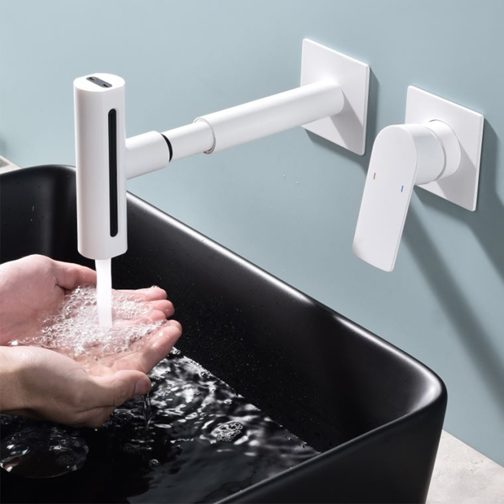 All-Copper Multifunctional Concealed Basin Faucet In-wall Hot And Cold Bathroom Cabinet Rotating Wash Faucet AM2510