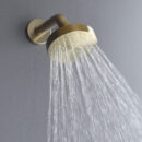 stainless steel simple concealed wall mounted shower set brushed gold shower head la2004
