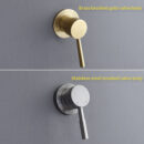 stainless steel simple concealed wall mounted shower set brushed gold shower head la2004