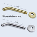 stainless steel simple concealed wall mounted shower set brushed gold shower head la2004