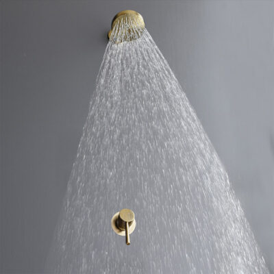 stainless steel simple concealed wall mounted shower set brushed gold shower head la2004