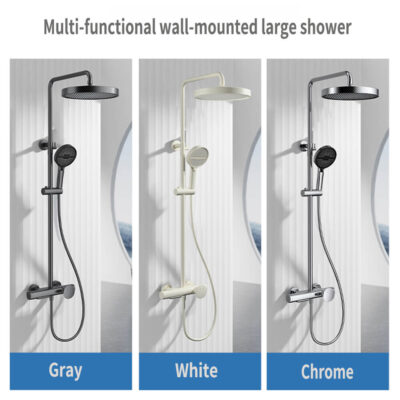 simple shower set household copper bathroom multifunctional hot and cold large top spray shower lm2534