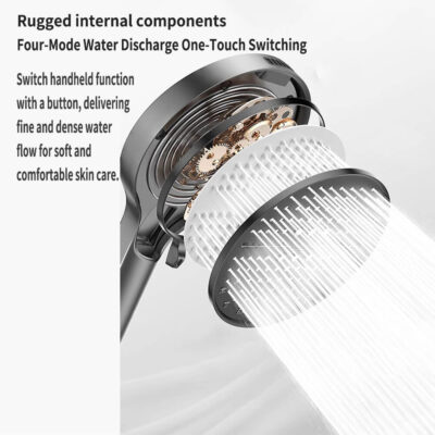 simple shower set household copper bathroom multifunctional hot and cold large top spray shower lm2534