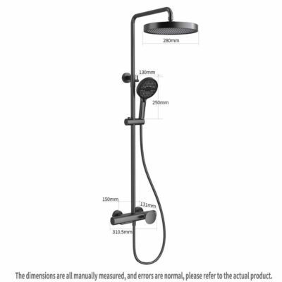 simple shower set household copper bathroom multifunctional hot and cold large top spray shower lm2534