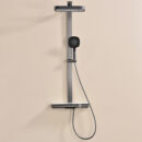 household bathroom hot and cold button shelf all copper can be raised and lowered multifunctional rain shower sprinkler set