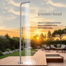 outdoor floor standing faucet, vertical high end shower, stainless steel beach hot and cold shower column set hw2503