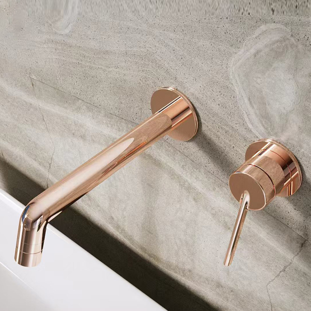 Bathroom brass simple concealed basin faucet in-wall hot and cold dual-control basin gun gray faucet AM2515