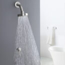 stainless steel simple concealed wall mounted shower set brushed gold shower head la2004