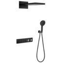 all copper thermostatic concealed wall mounted shower set bathroom embedded waterfall big top spray digital display shower al2518