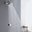 stainless steel simple concealed wall mounted shower set brushed gold shower head la2004