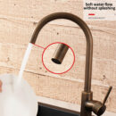 kitchen household vintage sink faucet, splash proof hot and cold dual control cf2301