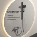 simple rain shower set household copper bathtub split faucet with lifting hot and cold pressurized shower lm2535