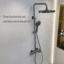 simple shower set household copper bathroom multifunctional hot and cold large top spray shower lm2534