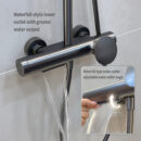 simple shower set household copper bathroom multifunctional hot and cold large top spray shower lm2534