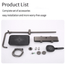 new full copper wall mounted home cold and hot water shower set with storage space overhead sprayer and rainfall function lm2538