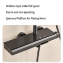 multi functional solid brass cold and hot shower head set with piano key shelf platform and adjustable height shower head lm2537