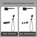all copper thermostatic concealed wall mounted shower set bathroom embedded waterfall big top spray digital display shower al2518
