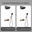 all copper thermostatic concealed wall mounted shower set bathroom embedded waterfall big top spray digital display shower al2518