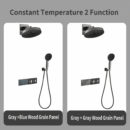 all copper thermostatic concealed wall mounted shower set bathroom embedded waterfall big top spray digital display shower al2518