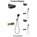 all copper thermostatic concealed wall mounted shower set bathroom embedded waterfall big top spray digital display shower al2518