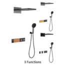 all copper thermostatic concealed wall mounted shower set bathroom embedded waterfall big top spray digital display shower al2518