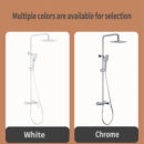 all copper bathroom household shower set surface mounted multifunctional hot and cold shower with top spray shower lm2532