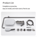 all copper bathroom household shower set surface mounted multifunctional hot and cold shower with top spray shower lm2532