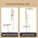 household bathroom hot and cold button shelf all copper can be raised and lowered multifunctional rain shower sprinkler set lm2536