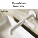 all copper simple luxury concealed basin faucet wash basin in wall hot and cold dual control single hole wash faucet am2514
