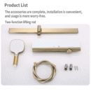 household bathroom hot and cold button shelf all copper can be raised and lowered multifunctional rain shower sprinkler set lm2536