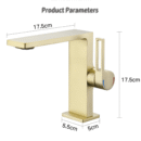 copper basin faucet bathroom counter basin single hole hot and cold washbasin faucet mt2540